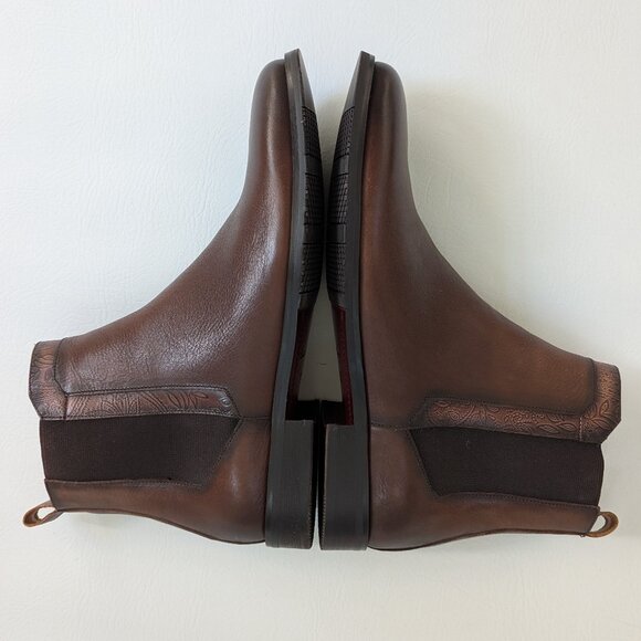 NEW Robert Graham Leather Chelsea Boot Size 11.5 Brown RGB5143 - Picture 6 of 8